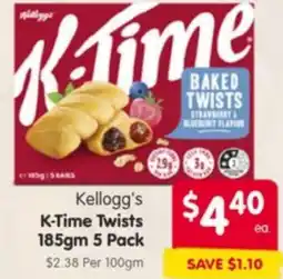Spar Kellogg's K-Time Twists offer