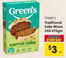 Spar Green's Traditional Cake Mixes offer