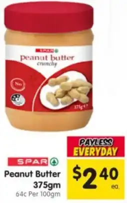 Spar Peanut Butter offer