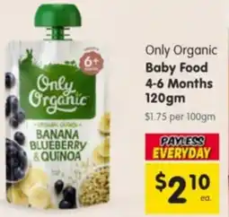 Spar Only Organic Baby Food offer