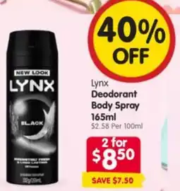 Spar Lynx Deodorant Body Spray offer