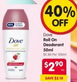Spar Dove Roll On Deodorant offer