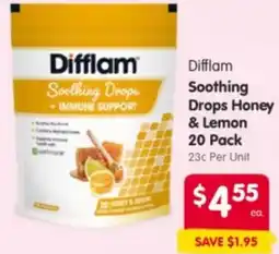 Spar Difflam Soothing Drops Honey & Lemon offer