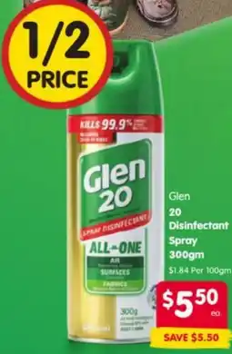 Spar Glen 20 Disinfectant Spray offer