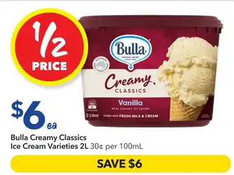 Ritchies Bulla Creamy Classics Ice Cream offer