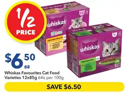 Ritchies Whiskas Favourites Cat Food Varieties offer