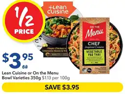 Ritchies Lean Cuisine or On the Menu Bowl Varieties offer