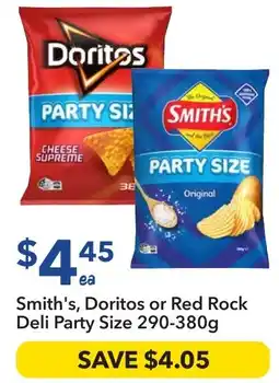 Ritchies Smith's, Doritos or Red Rock Deli Party Size offer