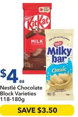 Ritchies Nestlé Chocolate Block offer