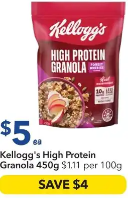 Ritchies Kellogg's High Protein Granola offer