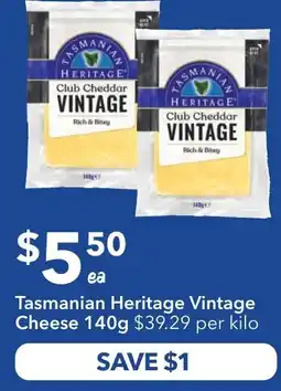Ritchies Tasmanian Heritage Vintage Cheese offer