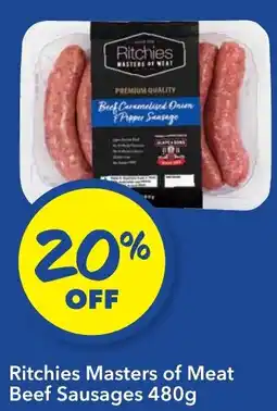 Ritchies Ritchies Masters of Meat Beef Sausages offer