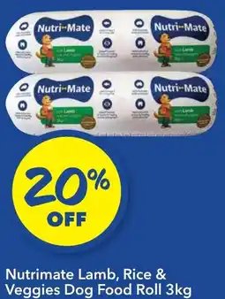 Ritchies Nutrimate Lamb, Rice & Veggies Dog Food Roll offer