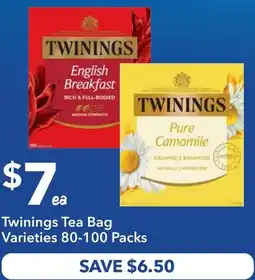 Ritchies Twinings Tea Bag Varieties offer