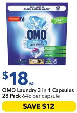 Ritchies OMO Laundry 3 in 1 Capsules offer