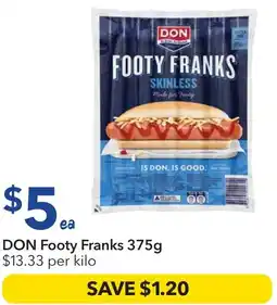 Ritchies DON Footy Franks offer