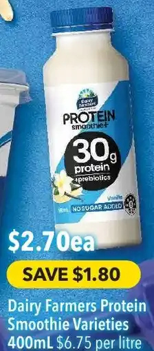 Ritchies Dairy Farmers Protein Smoothie Varieties offer