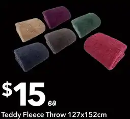 Ritchies Teddy Fleece Throw offer