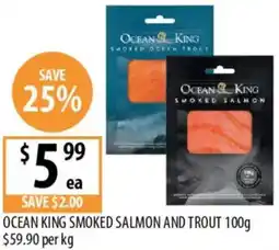 Supabarn Ocean king smoked salmon and trout offer