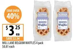 Supabarn MILL LANE BELGIUM WAFFLES offer