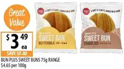 Supabarn BUN PLUS SWEET BUNS RANGE offer