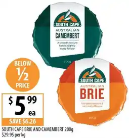Supabarn South cape brie and camembert offer