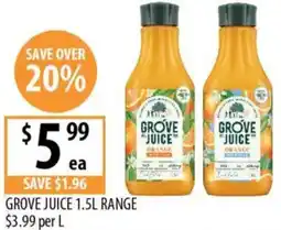 Supabarn Grove juice range offer
