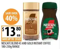 Supabarn NESCAFE BLEND 43 AND GOLD INSTANT COFFEE RANGE offer