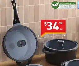ALDI A. Cast Aluminium Pot or Frypan with Lid offer