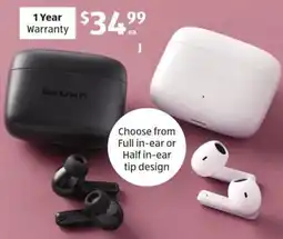 ALDI J True Wireless Earphone Assortment offer