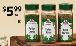 ALDI R McCormick Bulk Spices offer