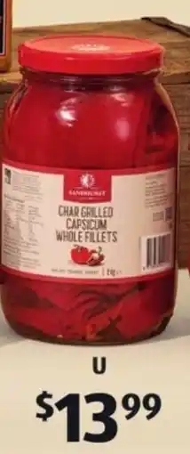 ALDI U Sandhurst Char Grilled Capsicum offer