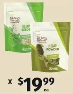 ALDI X Oh So Natural Wholefoods Hemp Bulk Pack offer