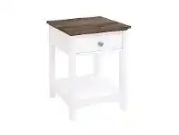 LivingStyles Ella Wooden 1 Drawer Bedside Table offer