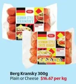 ALDI Berg Kransky offer