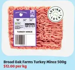 ALDI Broad Oak Farms Turkey Mince offer