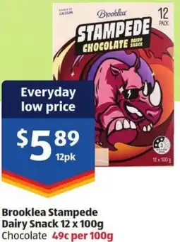 ALDI Brooklea Stampede Dairy Snack offer