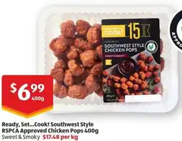 ALDI Ready, set...cook! southwest style rspca approved chicken pops offer