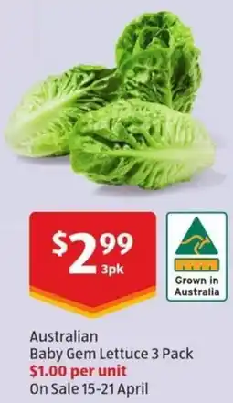 ALDI Australian Baby Gem Lettuce offer