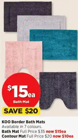 Spotlight Koo border bath mats offer