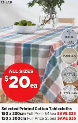 Spotlight Selected Printed Cotton Tablecloths offer