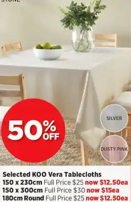Spotlight Selected KOO Vera Tablecloths offer