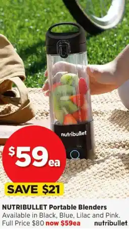 Spotlight Nutribullet portable blenders offer