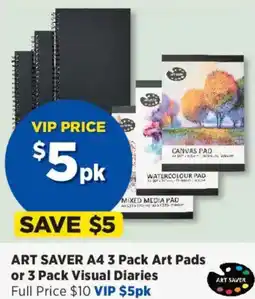 Spotlight Art saver a4 3 pack art pads or 3 pack visual diaries offer