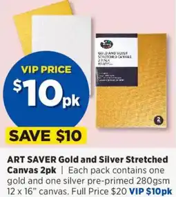 Spotlight Art saver gold and silver stretched canvas 2pk offer