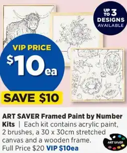 Spotlight Art saver framed paint by number kits offer