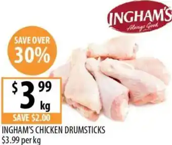 Supabarn Ingham's chicken drumsticks offer