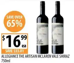 Supabarn Allegiance the artisan mclaren vale shiraz offer