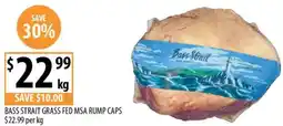 Supabarn Bass strait grass fed msa rump caps offer