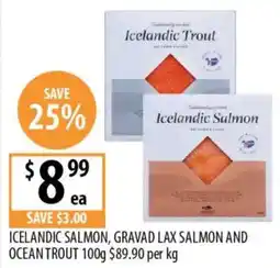 Supabarn Icelandic salmon, gravad lax salmon and ocean trout offer